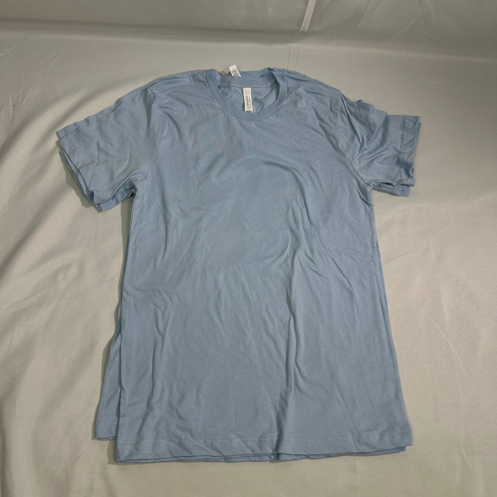 Bella+Canvas T-Shirt Mens Medium Blue Short Sleeve Crewneck Minimalist Basics